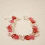 Pink Hearts Charm Bracelet.