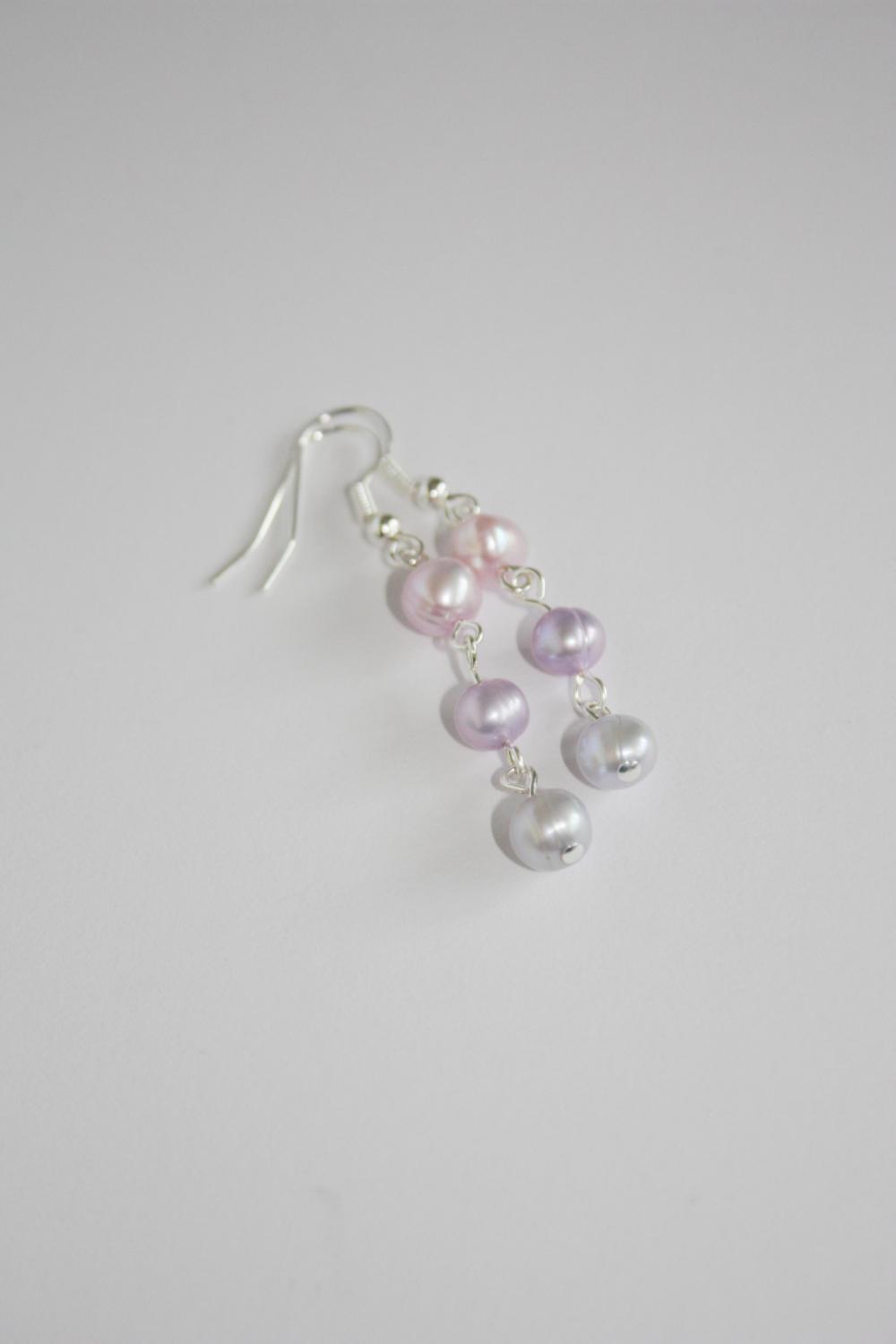 Pastel Freeshwater Pearl Drop Earrings -iris.