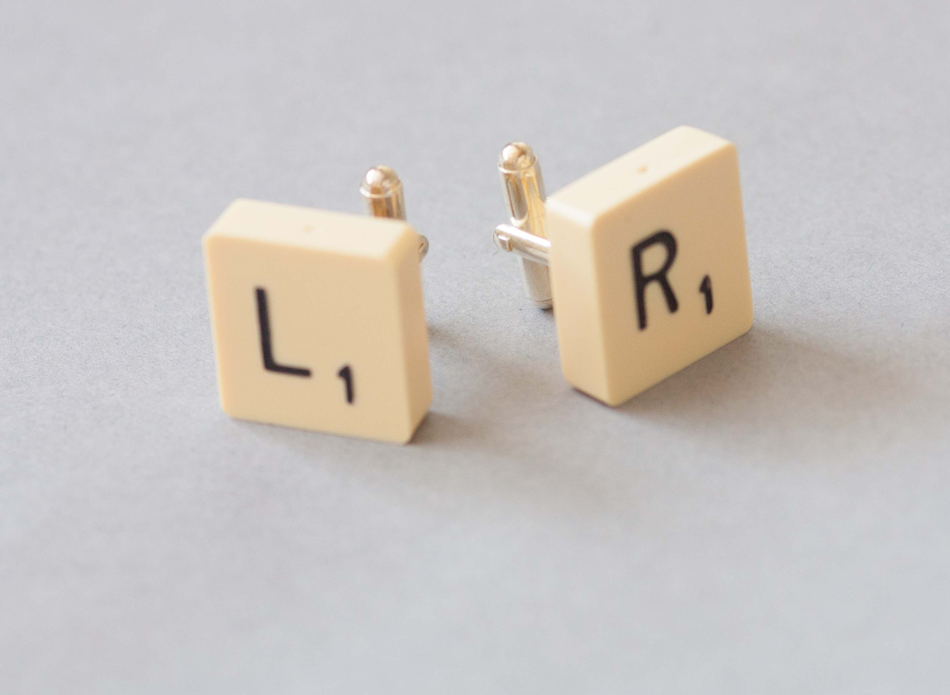 Left And Right Scrabble Tile Cuff Links. on Luulla