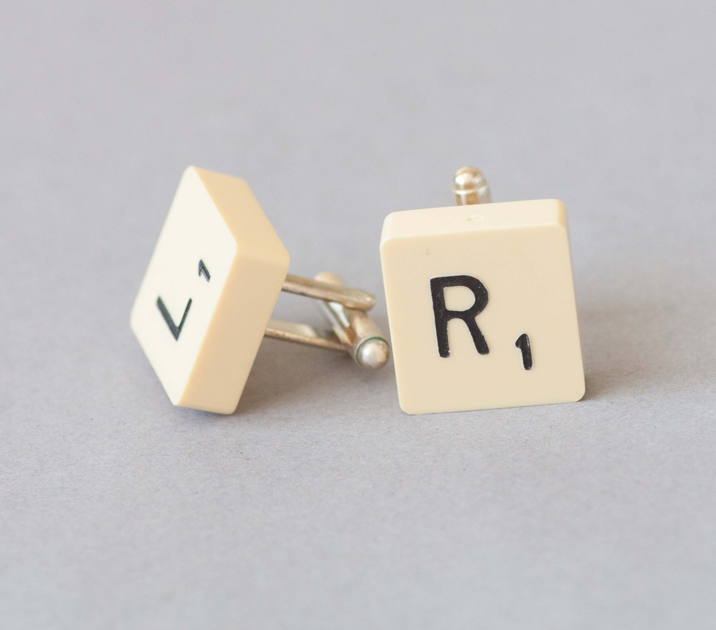 Left And Right Scrabble Tile Cuff Links. on Luulla